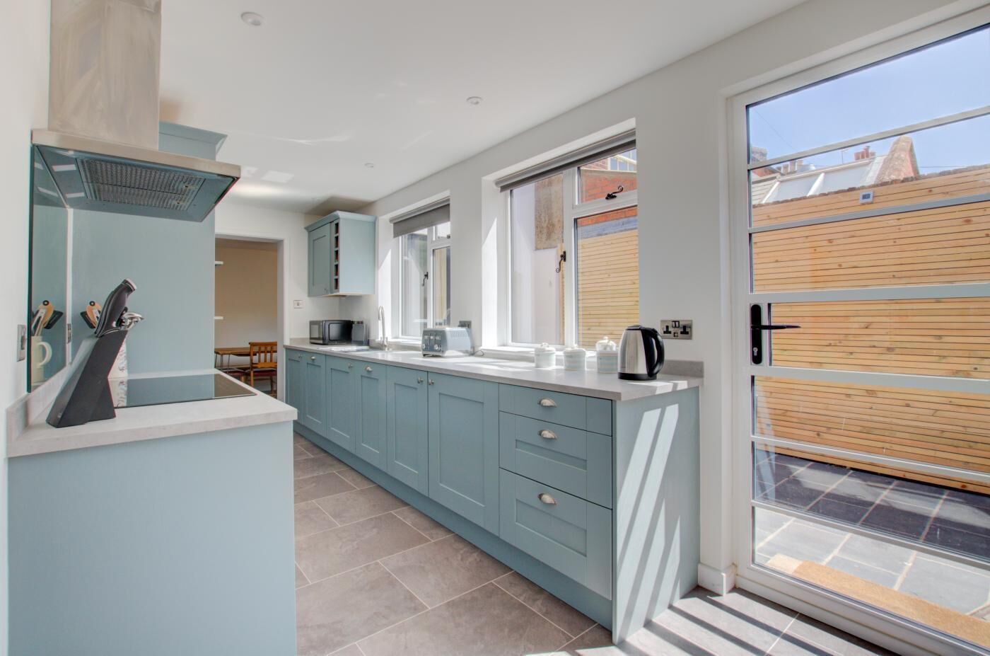 Oven, dishwasher, highchair, cookware/dishes/utensils