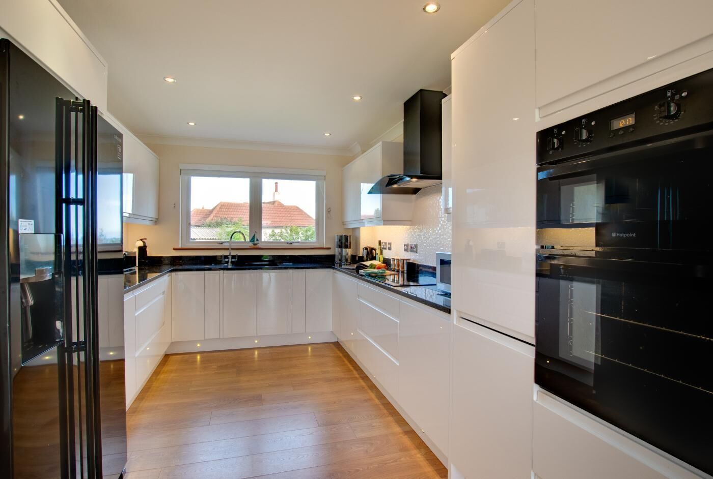 Microwave, oven, dishwasher, high chair