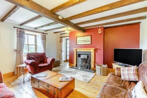 Télévision, cheminée