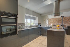 Microwave, oven, dishwasher, high chair