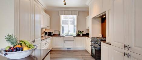 Microwave, oven, dishwasher, high chair