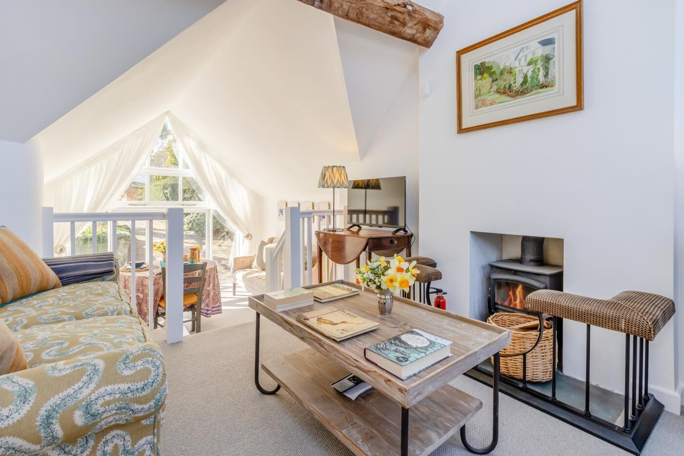 Télévision, cheminée