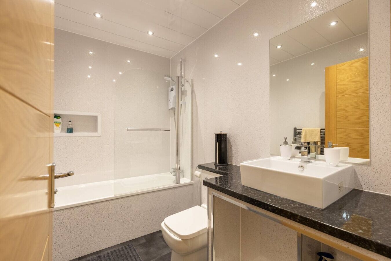 Shower, hair dryer