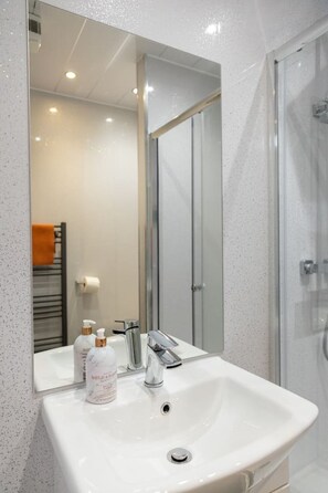 Shower, hair dryer