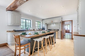 Microwave, oven, dishwasher, high chair