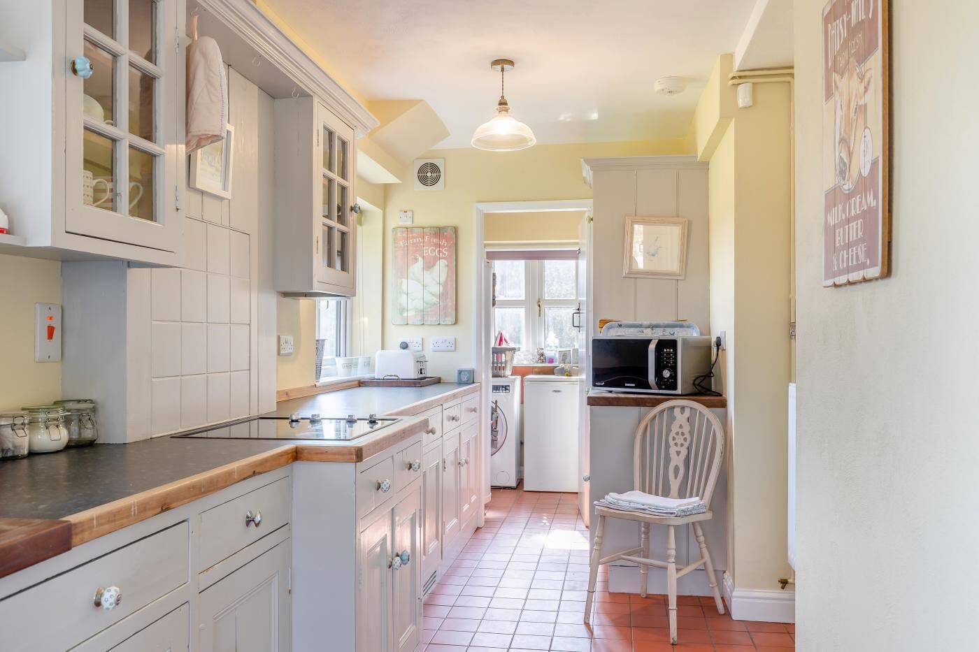 Microwave, oven, dishwasher, highchair