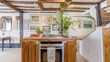 Microwave, oven, dishwasher, high chair