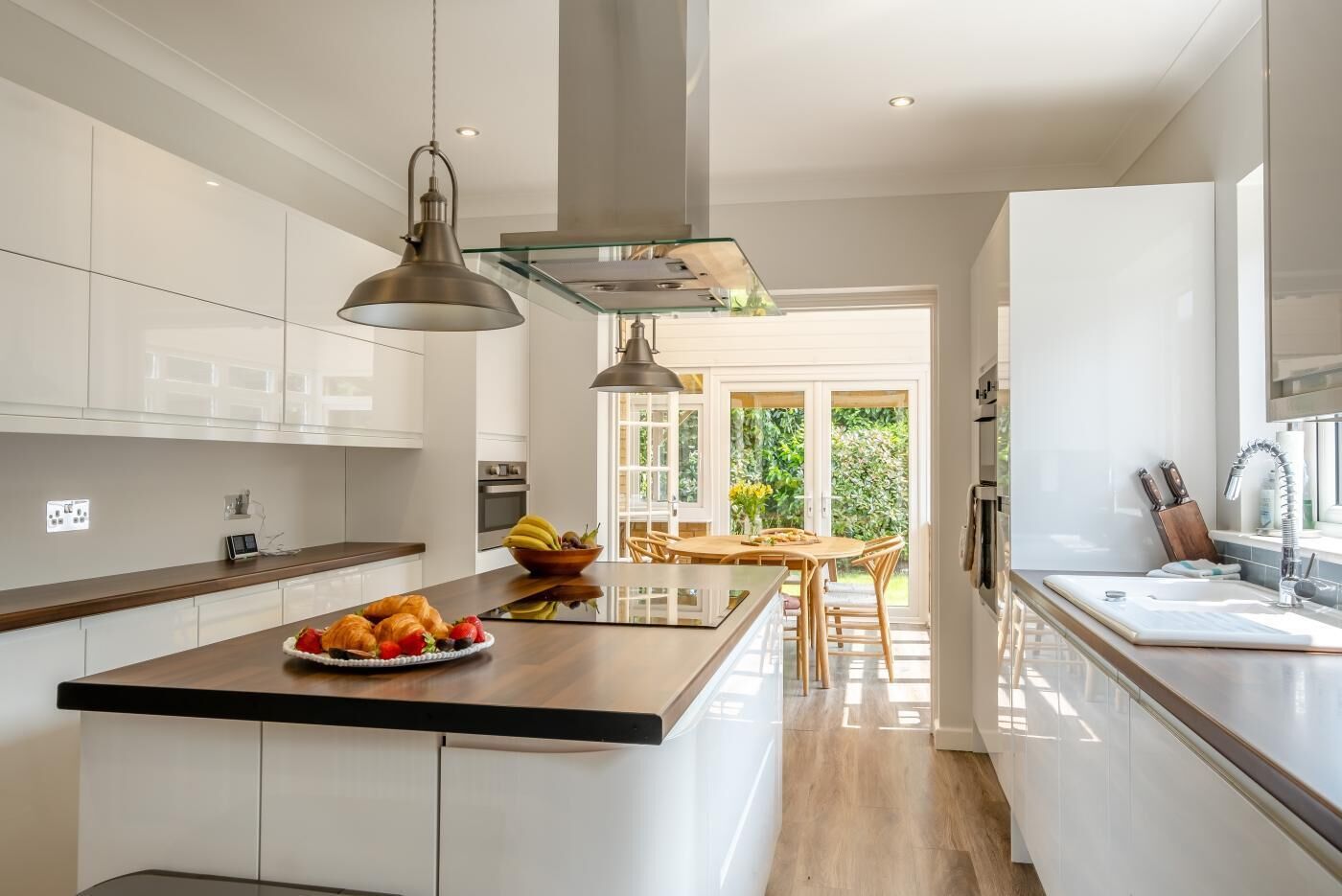 Oven, dishwasher, highchair, cookware/dishes/utensils