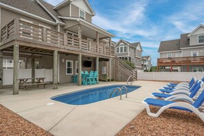 Pool - 3min Walk to Beach with Heated Pool in Ocean Sands (Corolla)