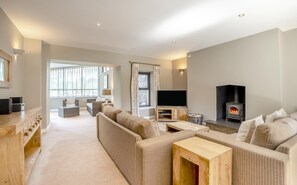 Télévision, cheminée