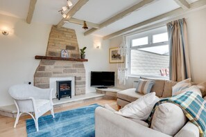 TV, fireplace - 5 Bed in Beadnell (oc-gd1901) (Beadnell)