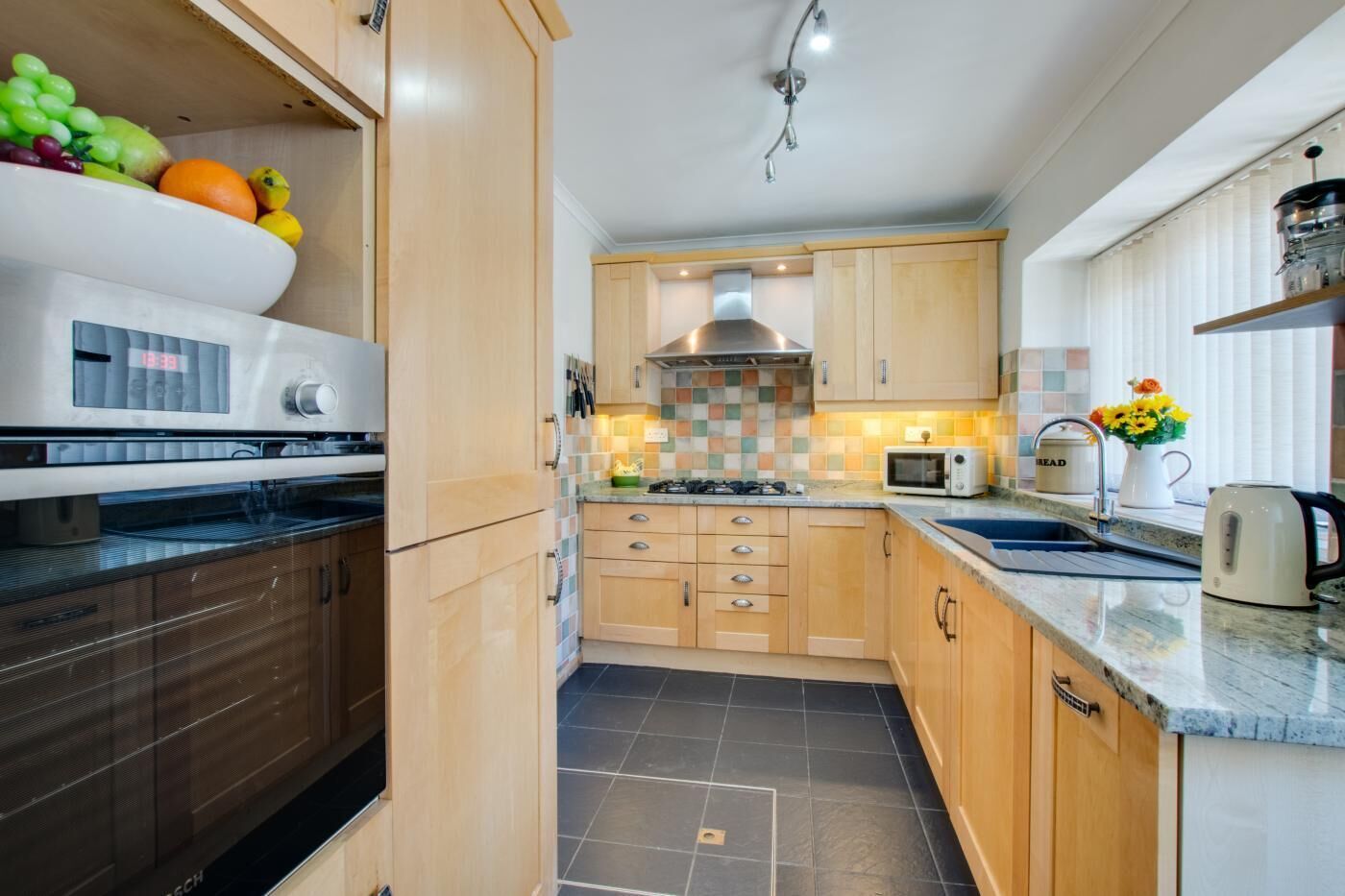 Microwave, oven, dishwasher, high chair