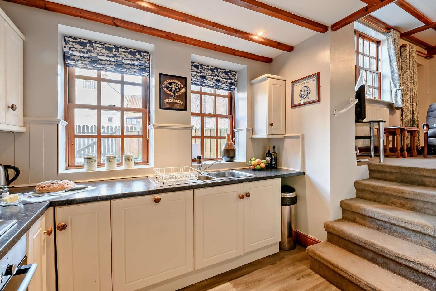 Microwave, oven, dishwasher, high chair