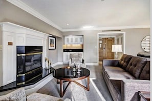 TV, fireplace, offices - Mountain View Balcony | On-Site Spa (Vail)