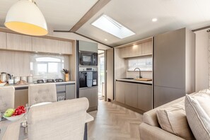 Microwave, oven, highchair, cookware/dishes/utensils