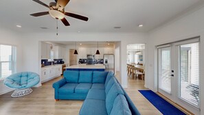House, Multiple Beds, Patio, Garden View (Wolf Bay Hangout) | Living area - Luxury Pet-friendly Home With Game Room & Community Pool (Orange Beach)