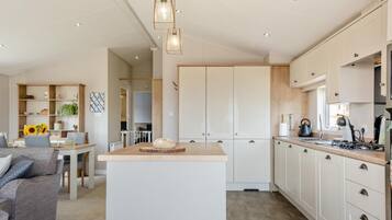 Microwave, oven, dishwasher, high chair