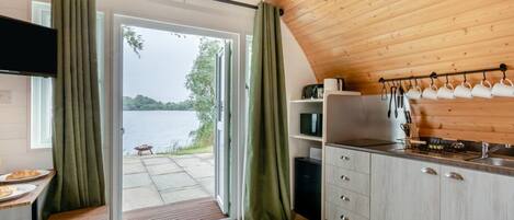 Microwave, high chair, cookware/dishes/utensils