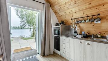 Microwave, highchair, cookware/dishes/utensils