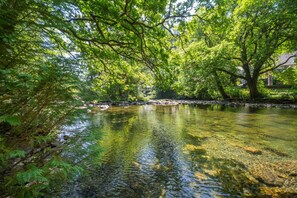 A clear river surrounded by dense green foliage and trees. - 2 Bed in Betws Y Coed (oc-wag474) (Betws-y-coed)