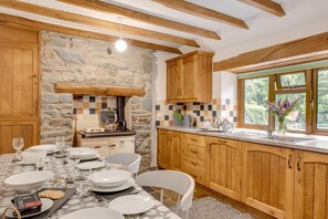 Microwave, oven, dishwasher, high chair