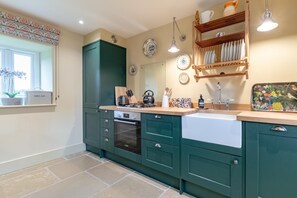 Microwave, oven, dishwasher, high chair