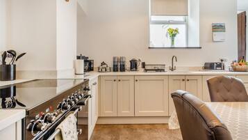 Microwave, oven, dishwasher, high chair