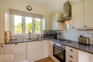 Microwave, oven, dishwasher, high chair