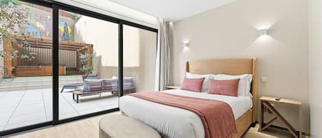 Strykjärn/strykbräda, internet och sängkläder