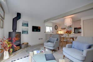 Fernseher, Kamin