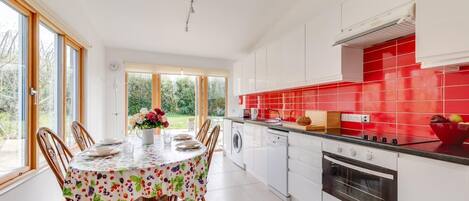 Microwave, oven, dishwasher, highchair