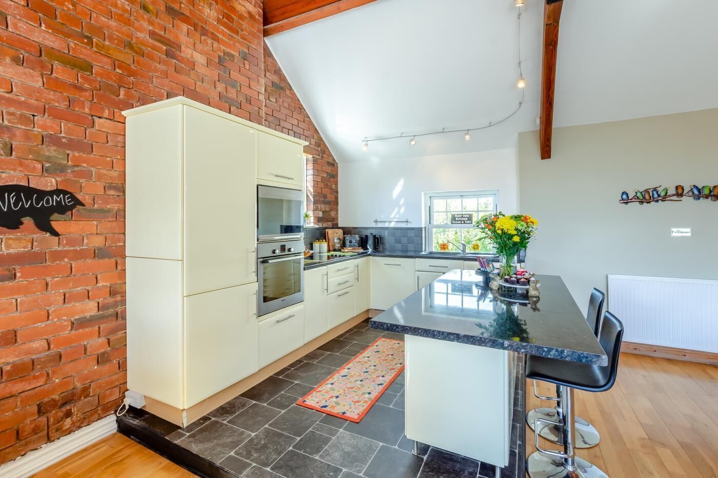 Microwave, oven, dishwasher, highchair