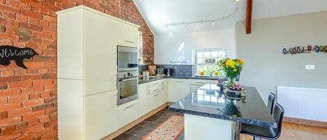 Microwave, oven, dishwasher, highchair