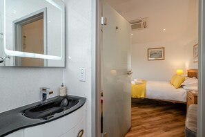 Hair dryer, towels