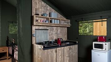 Microwave, highchair, cookware/dishes/utensils