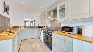 Microwave, oven, dishwasher, high chair