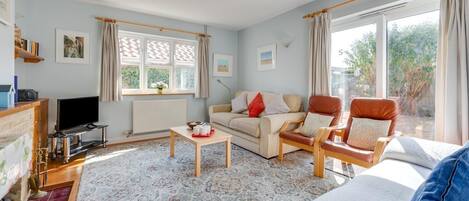 Televisión, chimenea