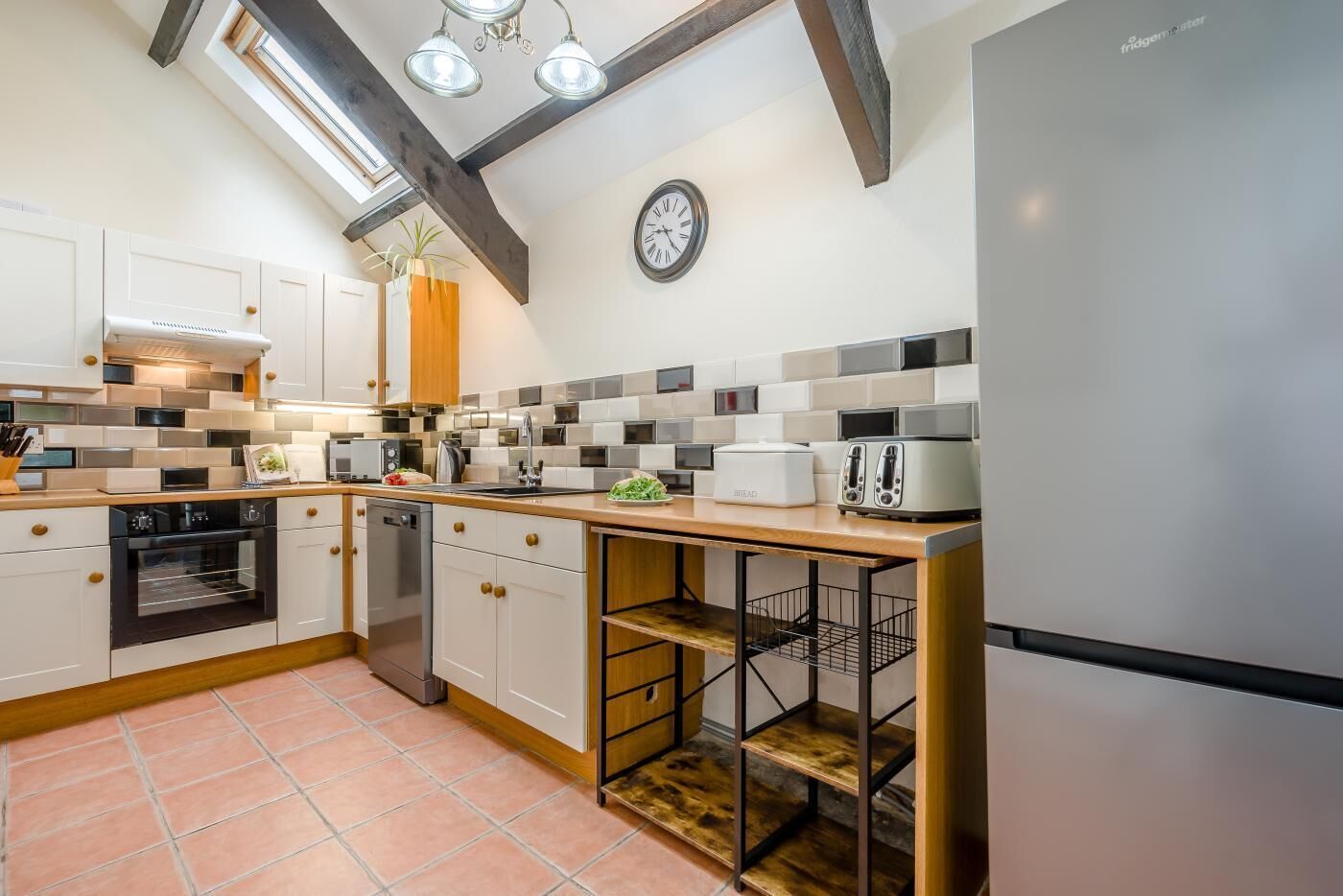 Microwave, oven, dishwasher, highchair