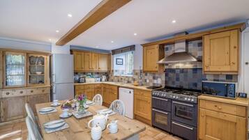 Microwave, oven, dishwasher, high chair