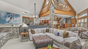 TV, fireplace, offices - Adventure Starts at the Door | Intrepid Retreat (Beaver Creek)