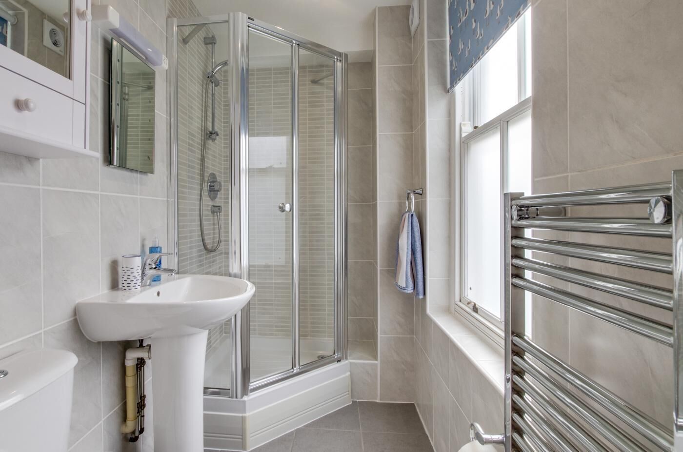 Hair dryer, towels