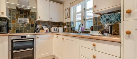 Microwave, oven, dishwasher, high chair