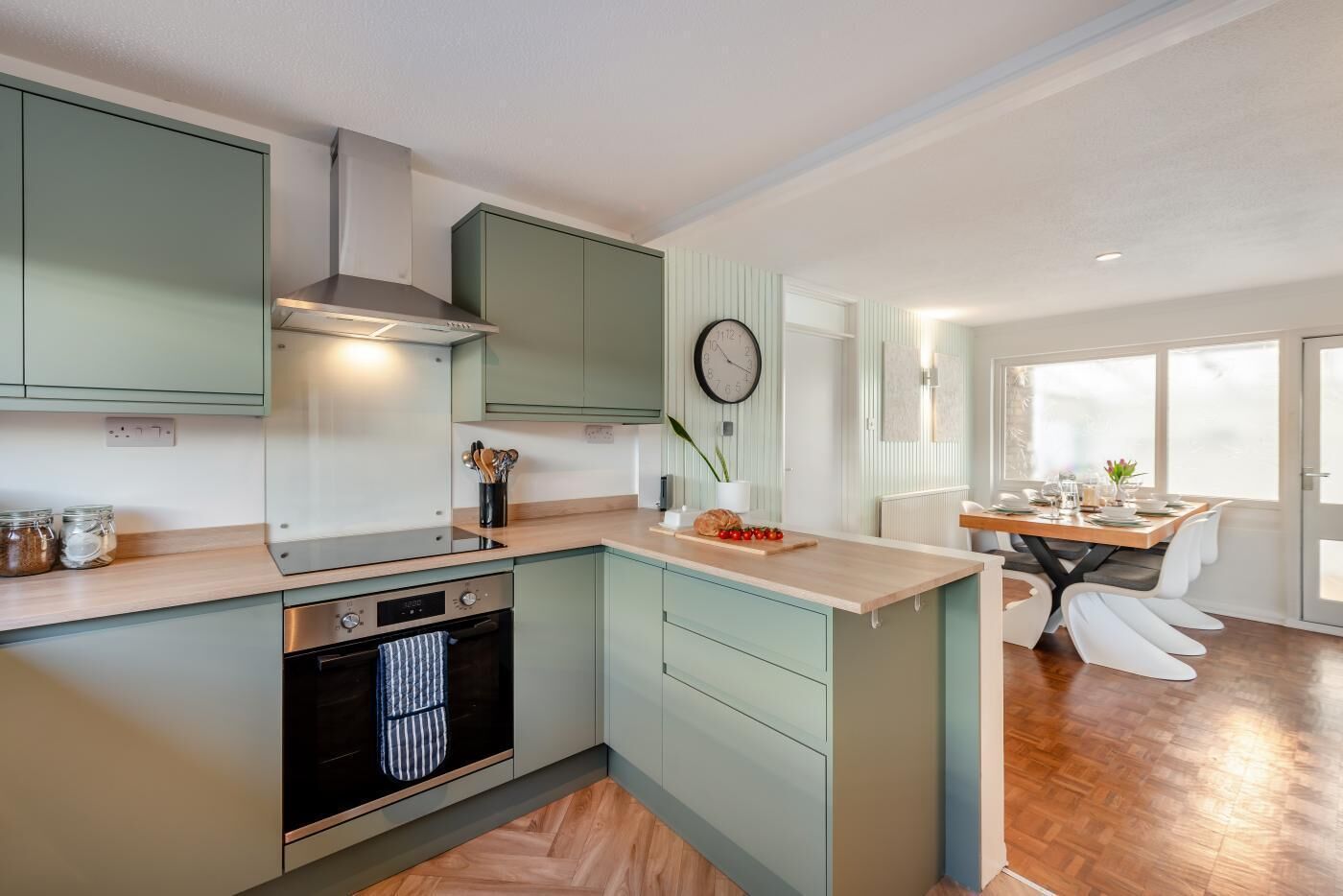 Microwave, oven, dishwasher, highchair