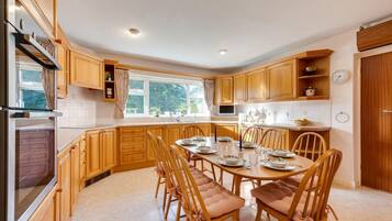 Microwave, oven, dishwasher, high chair