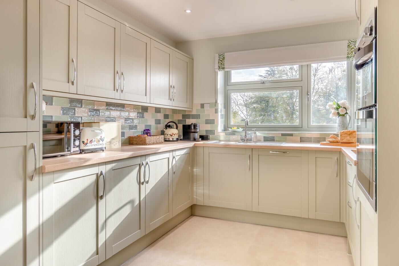 Microwave, oven, dishwasher, high chair