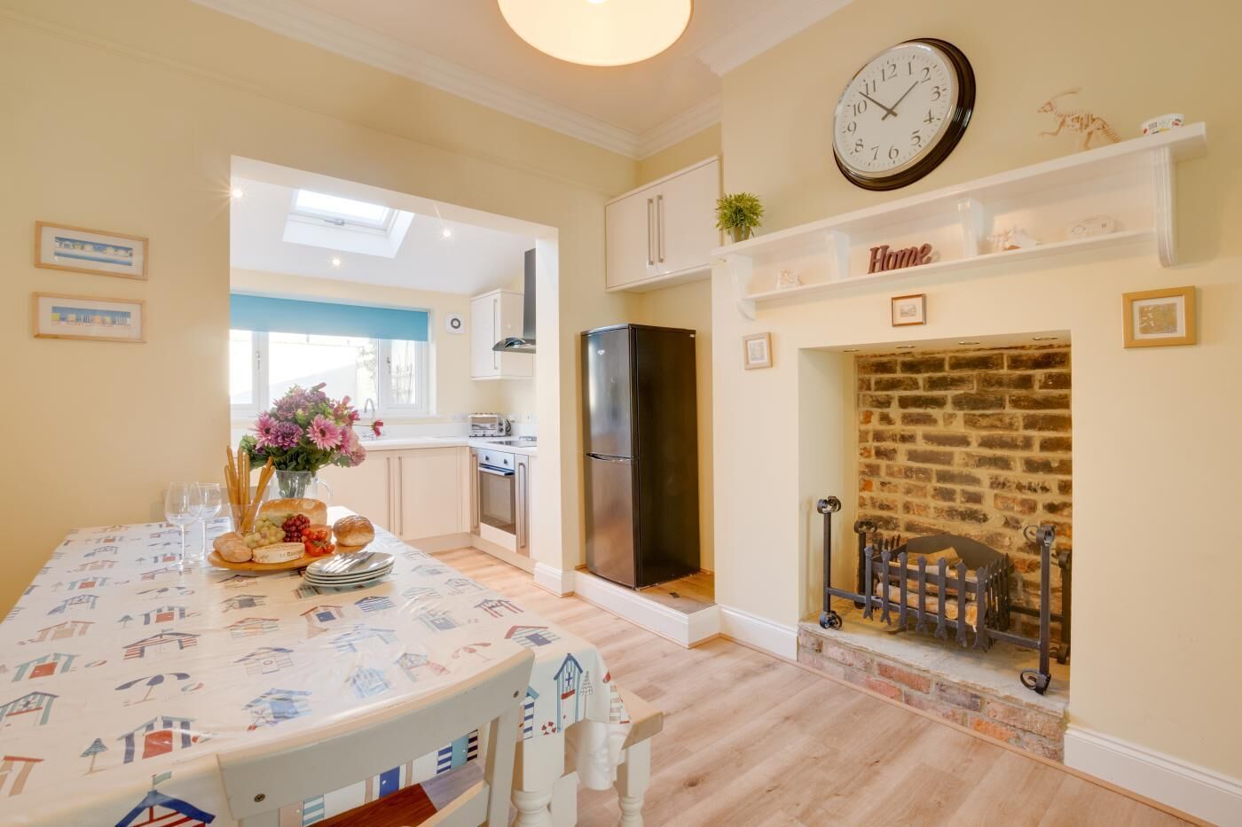 Microwave, oven, dishwasher, high chair