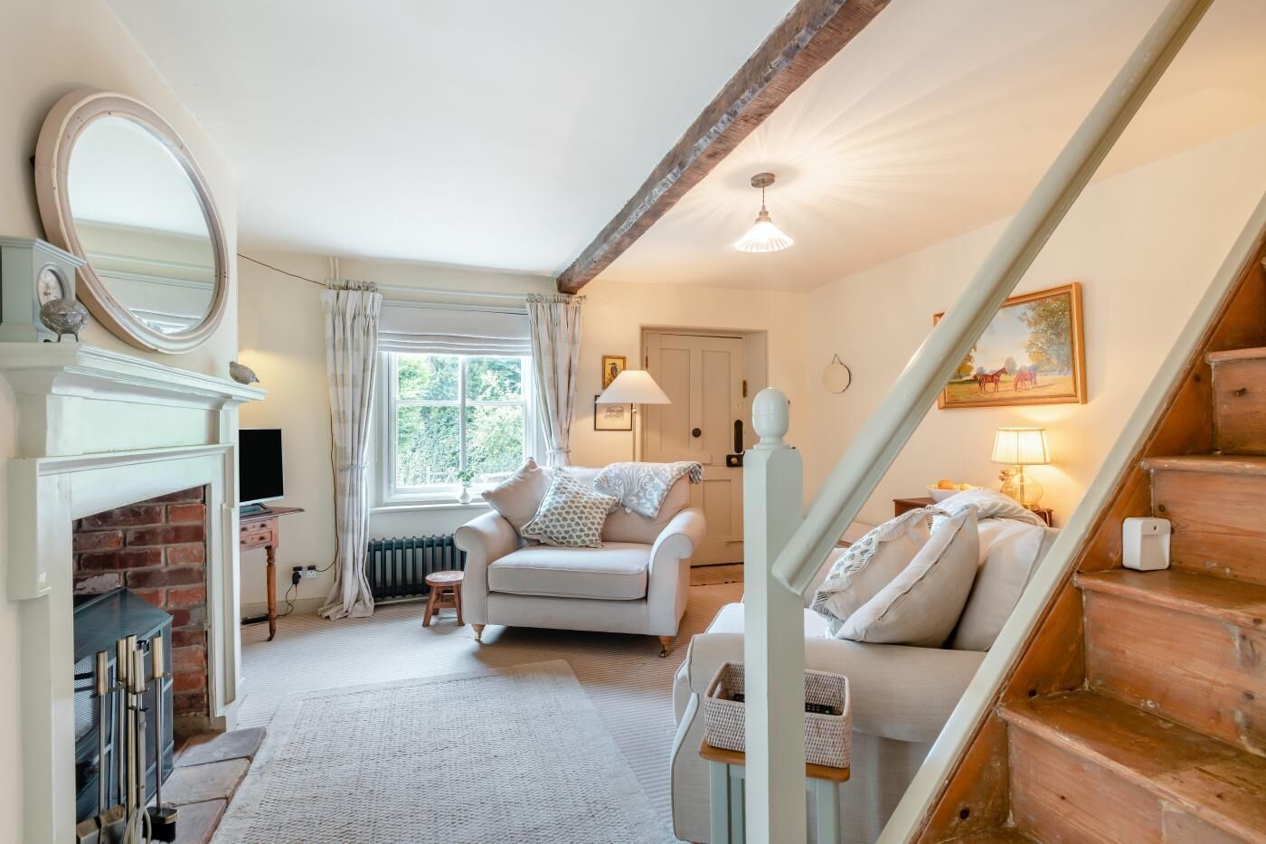 Televisión, chimenea