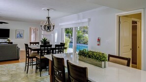 Dining - BOOK A MONTH AND SAVE!! Waterfall Retreat I  Private Pool I Home with Guest House I Near Anna Maria Island (Bradenton)
