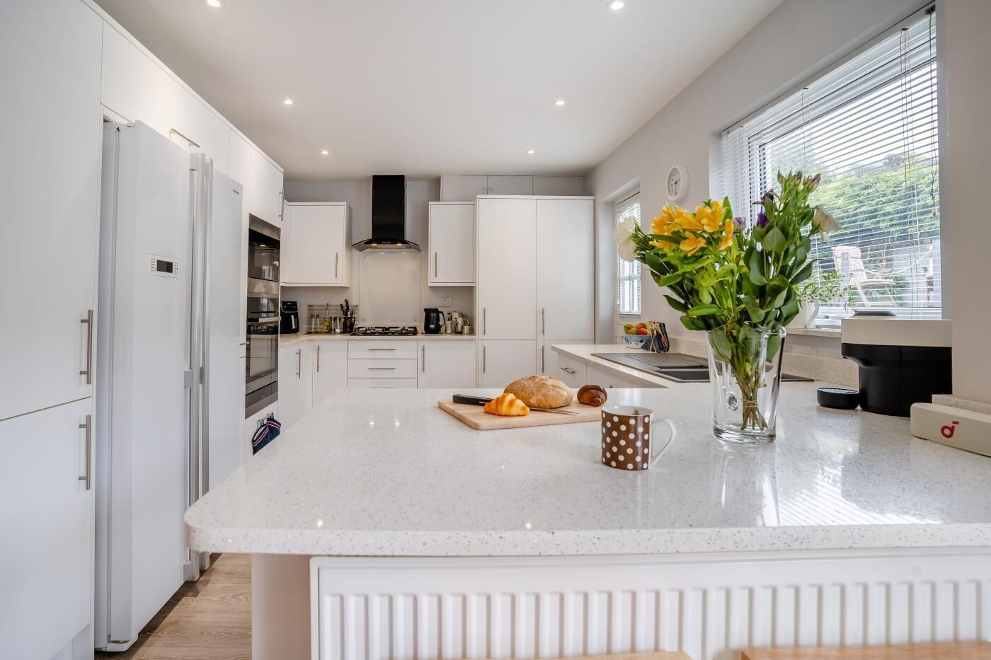 Microwave, oven, dishwasher, high chair