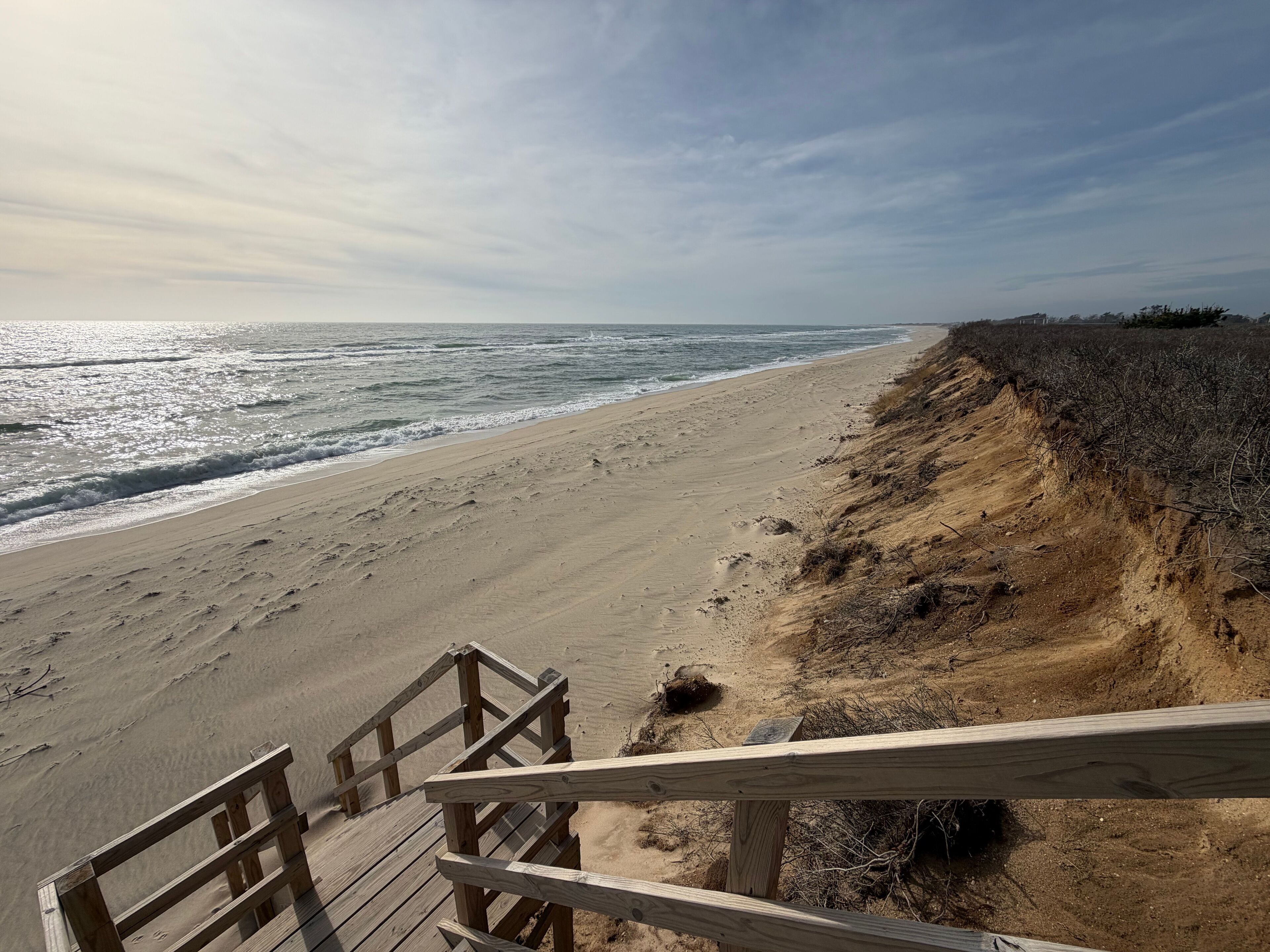 On the beach, sun loungers, beach towels